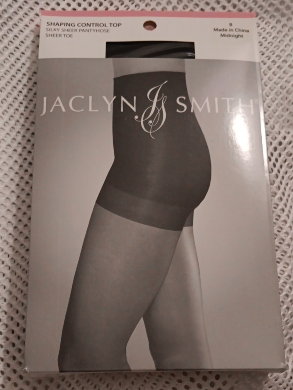 Jaclyn Smith Midnight Shaping Control Top Silky Sheer Pantyhose